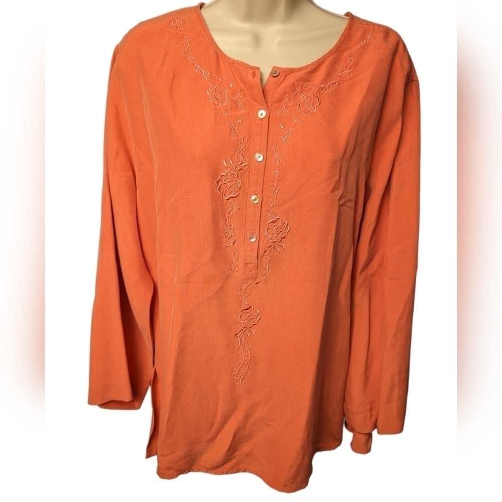 Debra DeRoo Silk Tunic Top Sz L